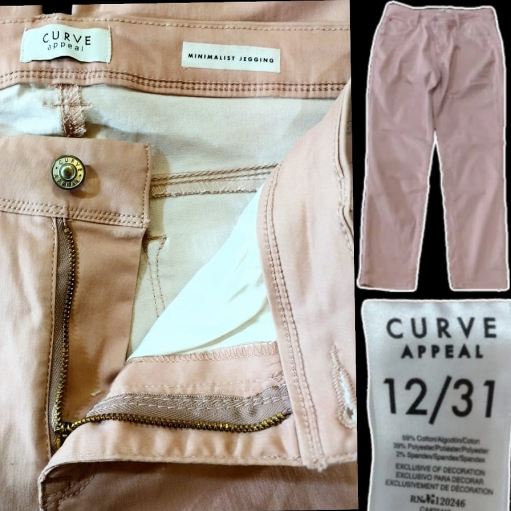 Curve Appeal - Minimalist Jegging in Pink Size 12